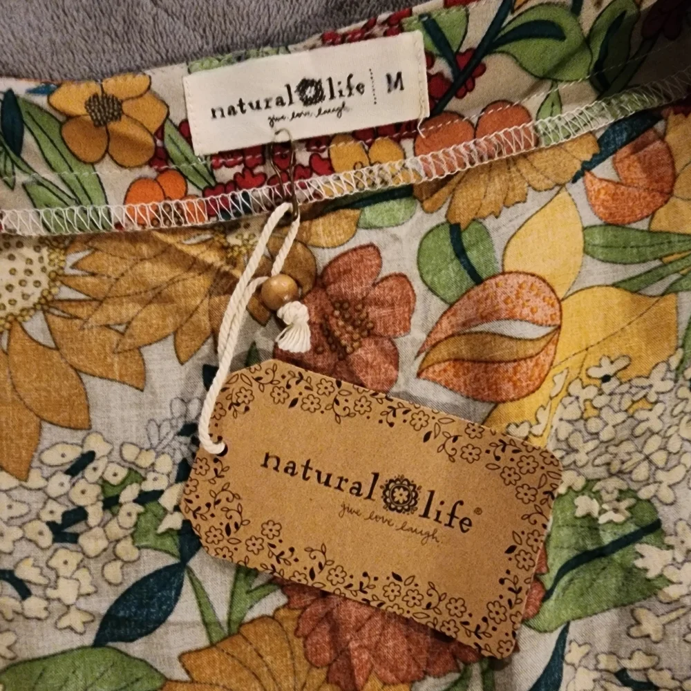 SOPHIA NATURAL LIFE MAXI FLORAL WRAP DRESS NWT SIZE MEDIUM - Picture 4 of 15